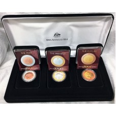 AUSTRALIA 1999 - 2001 . MILLENNIUM COIN SERIES . IN CASE